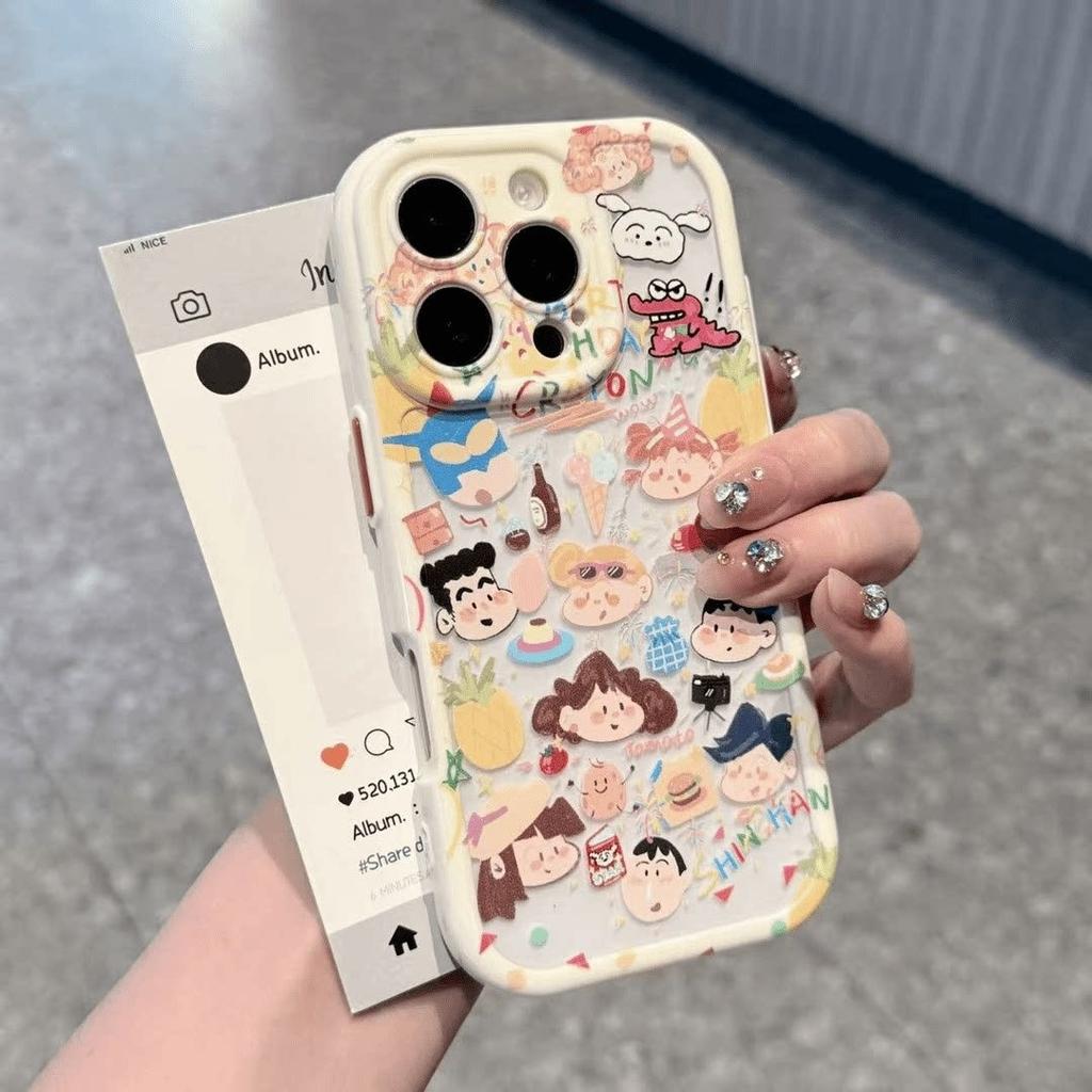 Применимо к чехлу для мобильного телефона iPhone11PM милый граффити маленький новый полноцветная печать большое окно Apple 11 противоударный кремовый чехол 11