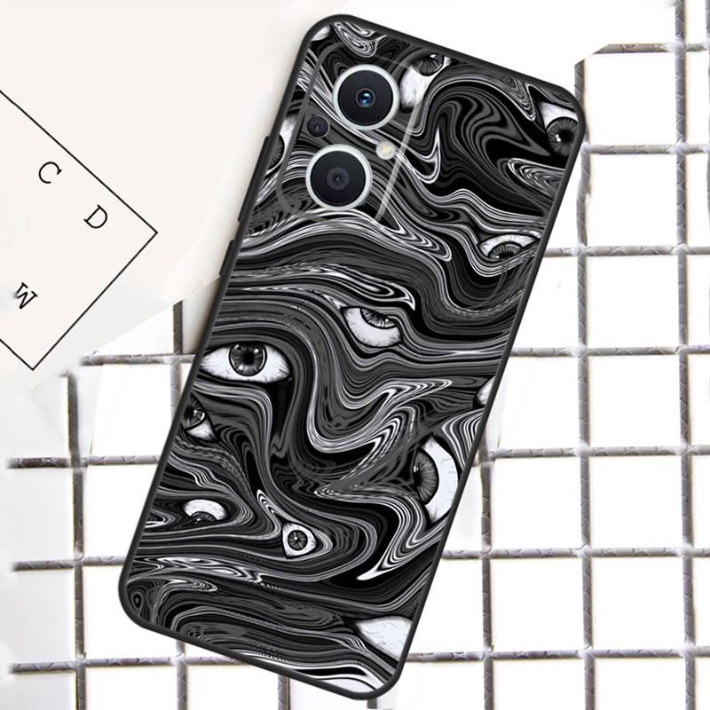 Страшные Глаза Лица Для OPPO Reno 14 12 11 10 13 Pro 8T 11F 12F 13F 14F 7 8 Lite OPPO Find X9 X8 X6 X5 Pro Чехол