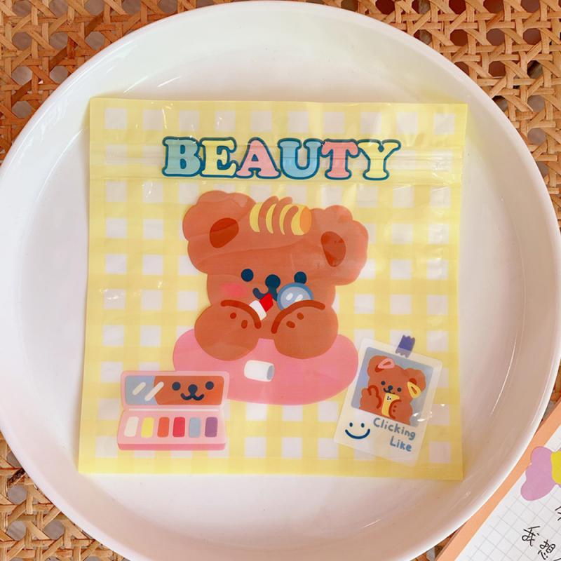 Органайзер для хранения продуктов, не занимает места, легко носить с собой, 13,5*13,5 см, пластиковый, милый мультяшный пакет для закусок, креативный и милый, 4,2 г