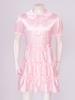 Men's Satin Frilly Costumes Sissy Dress Cross Dresser Lingerie Pajamas Nightwear