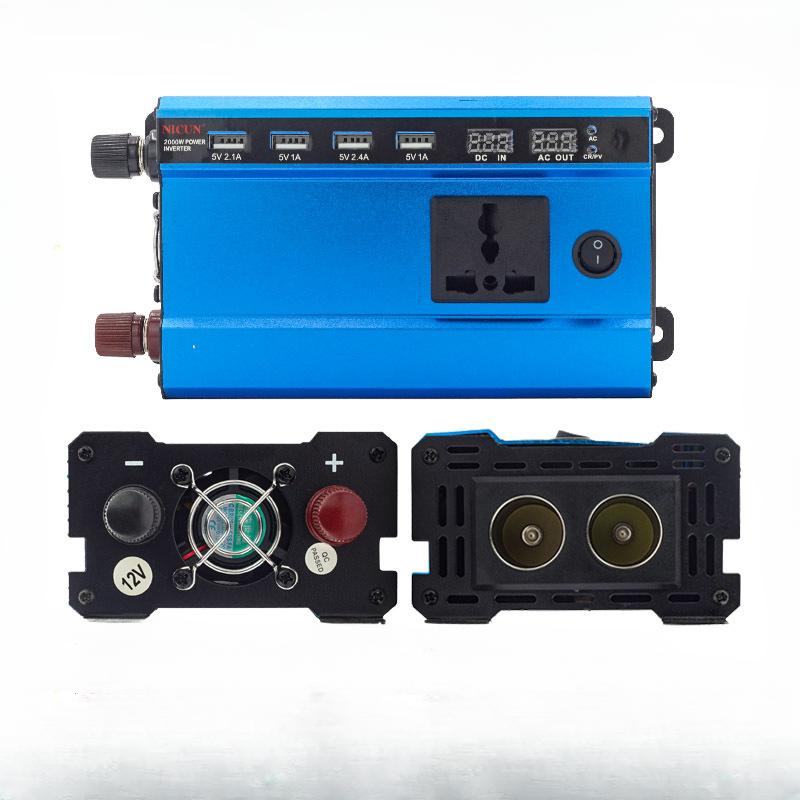 Inverter 12V 24V To 220V Outdoor Car Universal Universal Gauge Jack High-power Inverter