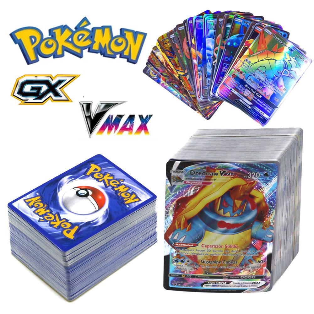 100Pcs Pokemon Cards Shining VSTAR GX EX VMAX MEGA TAG TEAM Energy Trainer Charizard Pikachu Collection Battle Card I05