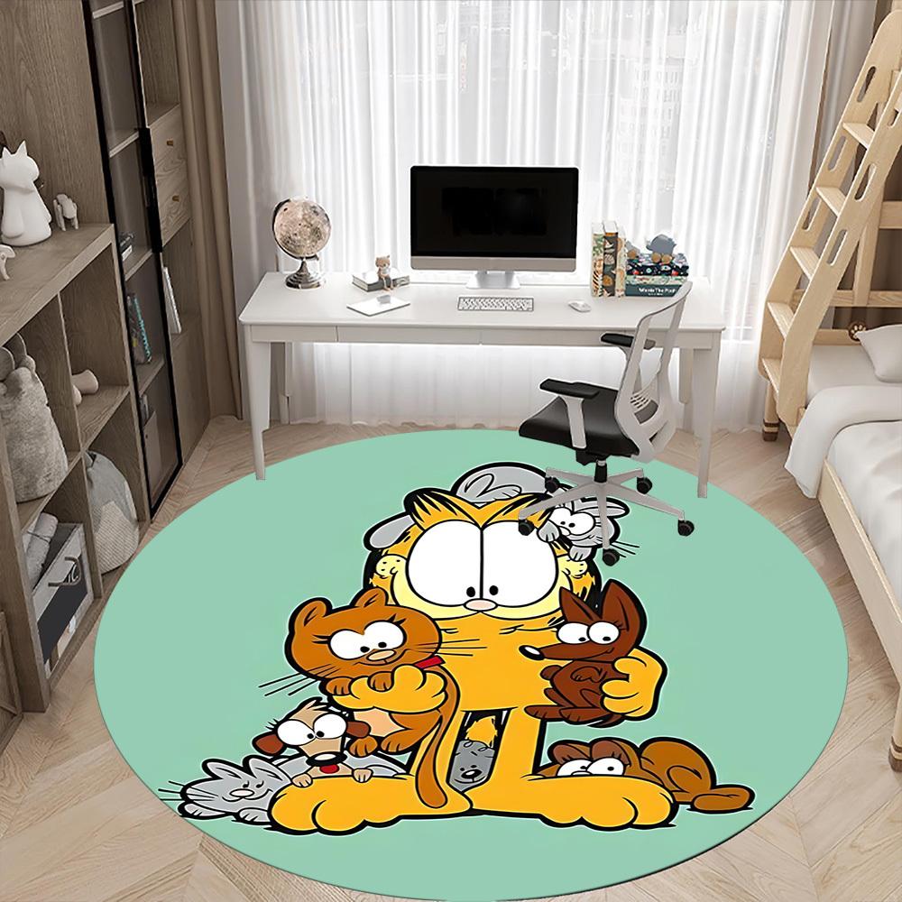 1 шт. Круглый ковер Garfield Pets Office, Декор для спальни, гостиной, дома, Декор комнаты, Offic a1016150