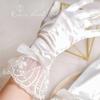 1 Pair Mesh Bow Knot Gloves Short Glove Lace Gloves Women White Satin Gloves Wedding  Ladies/Girls