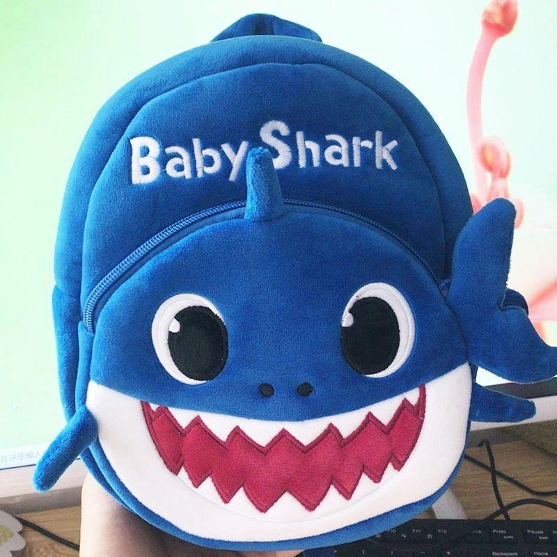 Плюшевый рюкзак Baby Shark для детей, милый мягкий наплечный рюкзак, школьная сумка для детей, подарок