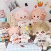 Niannyyhouse 10cm~15cm 20cm Plush Clothes, White Hoodie, Suspenders, Cotton Doll, Dress-Up Accessories (White 10cm~15cm)