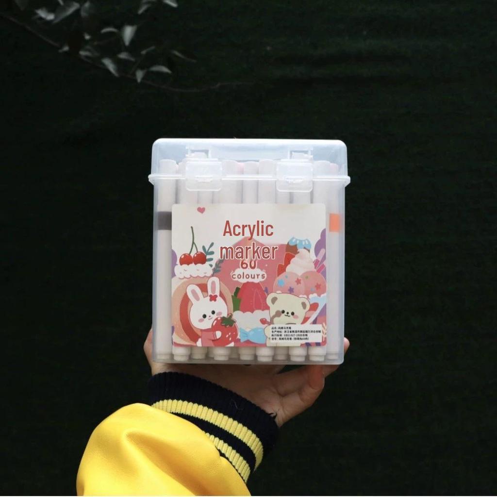 Акриловый маркер - Смываемый, Не растекающийся, Быстросохнущий, Наслаиваемый, Водостойкий маркер для искусства и школы.