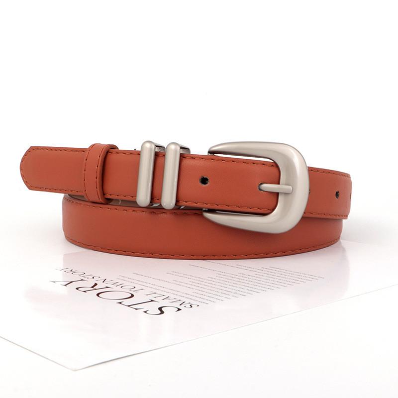 Pu Womens Leather Belt With Pin Buckle For Business Casual And Denim Styles