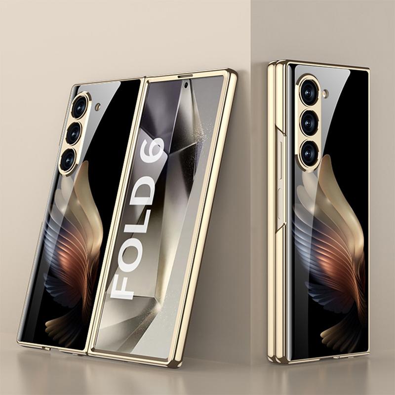 Новый чехол для телефона Samsung Galaxy Zfold6 5g, креативный чехол с HD-рисунком из закаленного стекла, легкий, роскошный, с точными отверстиями, защита от падений