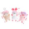 Bath Rabbit Piggy Bear Soft Plush Stuffed Doll Toy Keychain Bag Pendant Kid Gift