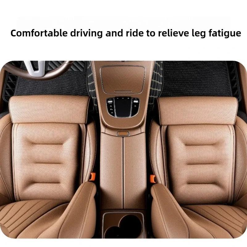 Memory Foam Leg Support Extender Universal Car Seat Cushion Suede Thick Padding Mat for Driver Comfort Auto Seat