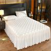 European Luxury Quilted Bed Skirt Winter Warm Thicken Velvet Bedspread King Good Hand Feeling Bed Cover Not Included Pillowcase
