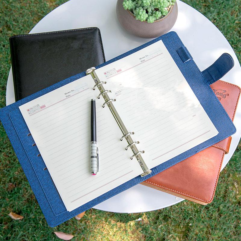 Custom Logo B5 Notebook 100-Page Hardcover Notepad in PU Leather with Magnetic Snap and Pen Loop Loose-leaf Binding
