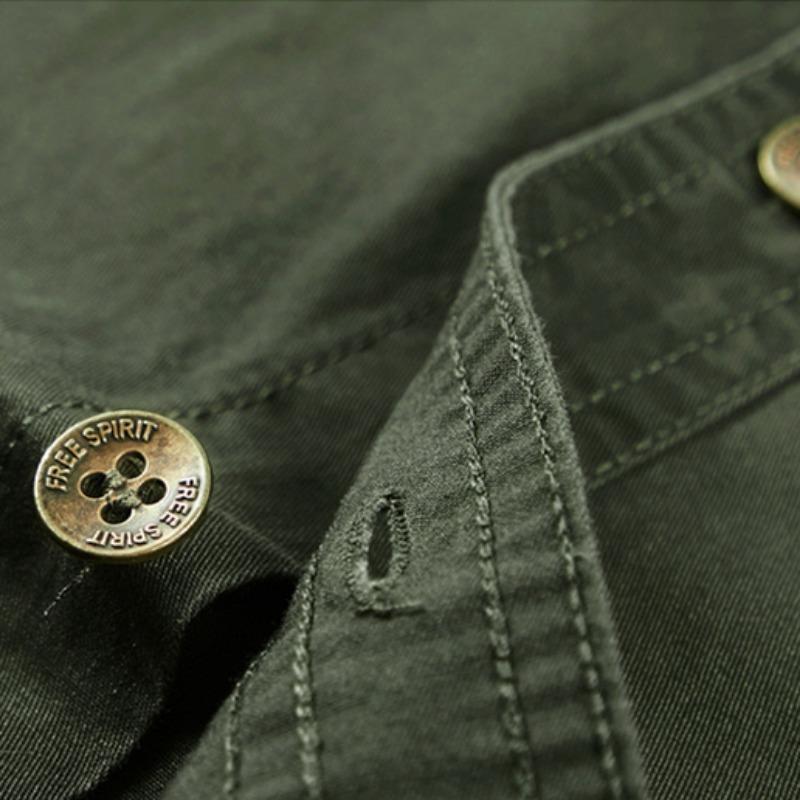 Мужская рубашка из 100% хлопка, однотонные рубашки-карго с несколькими карманами, модные уличные повседневные рубашки с короткими рукавами для мужчин, новые большие размеры M-8XL