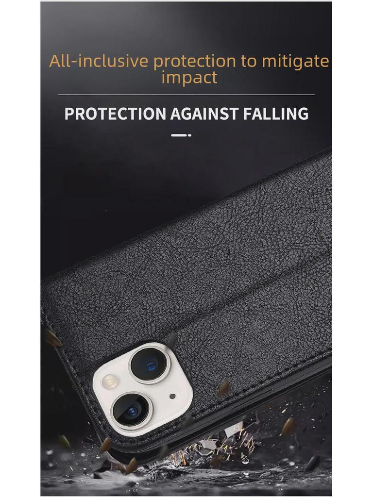 Многофункциональный чехол-кошелек для Samsung S25/S24: Кожа, отделения для карт и функция A16 Flip