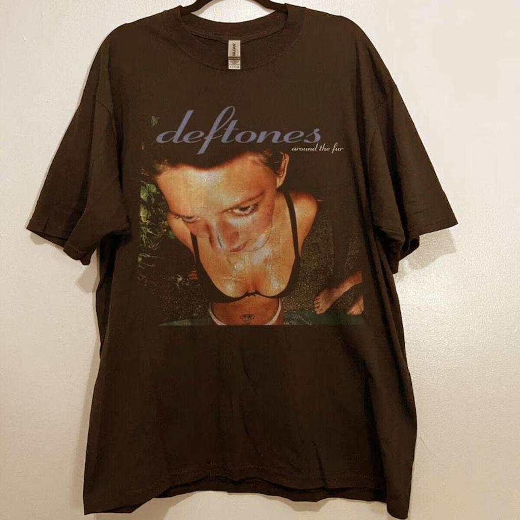 Deftones around the fir brown Unisex-T-Shirt Heavy cotton tee Reprint
