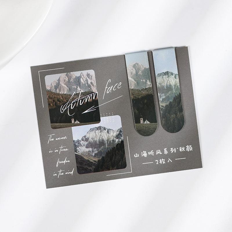 2/4/5 шт./набор Китайская ретро закладка Бамбук Лотос Журавль Пейзаж Закладка для подарка учителю Винтажная эстетическая магнитная закладка