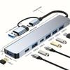 7-портовый USB C 3.0 Type C Хаб-расширитель OTG-адаптер Док-станция Высокоскоростная передача данных для ноутбука Жесткого диска Мыши Клавиатуры