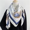110*110 Cm Square Silk Scarf Women's Fashion Printed Small Neck Scarf Office Women's Hair Belt Folar Handkerchief Women's Handkerchief Shawl Scarf