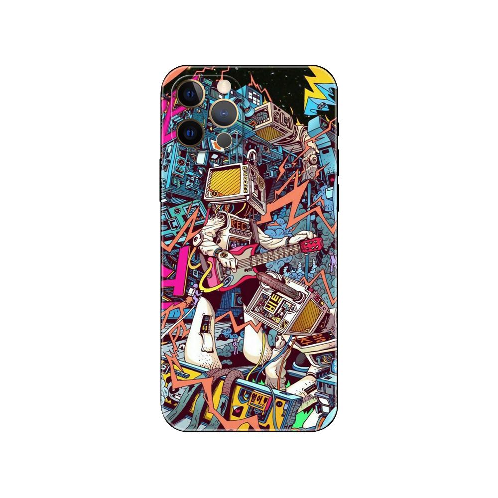 Чехол для телефона с рисунком граффити для iphone 5 5S se 6 6s 7 8 plus x 10 XR XS 11 12 13 mini pro MAX, черная задняя крышка из ТПУ