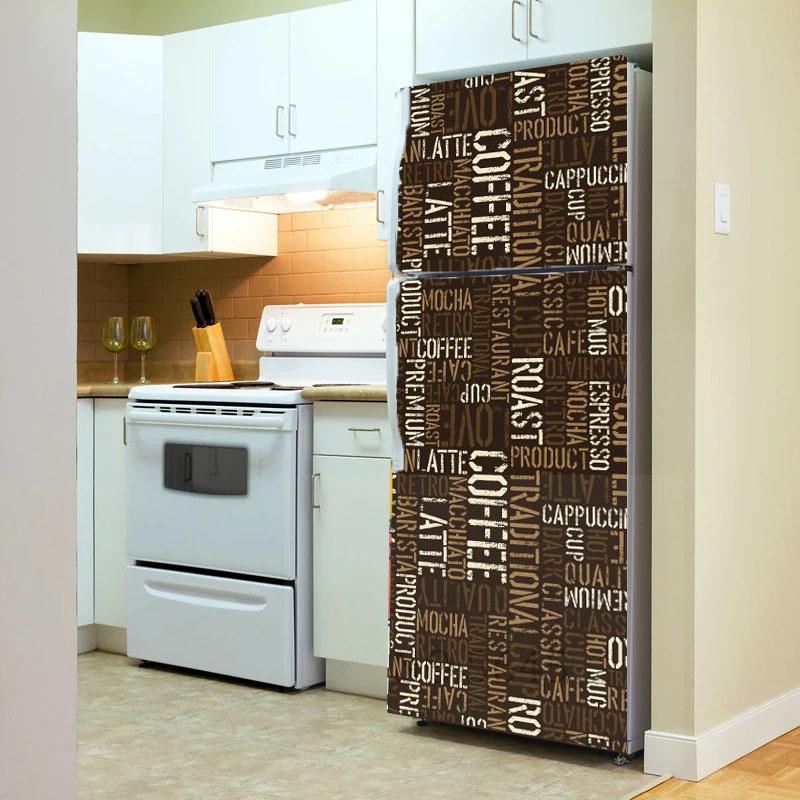 Ретро пляжные наклейки в горшках для покрытия холодильника, виниловая пленка для мебели, наклейка на обои, ПВХ Vinilo Frigorifico