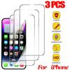 3PCS Screen Protector Film For iPhone 16 15 14 13 Pro Max Tempered Glass iPhone 11 12 Pelicula Mica iPhone15 Pro Plus 13 Mini