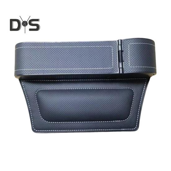 Автомобильный органайзер для заполнения зазоров сидений с удлинителем подстаканника, регулируемая конструкция рычага, многофункциональная боковая коробка для хранения телефона, очков, ключей