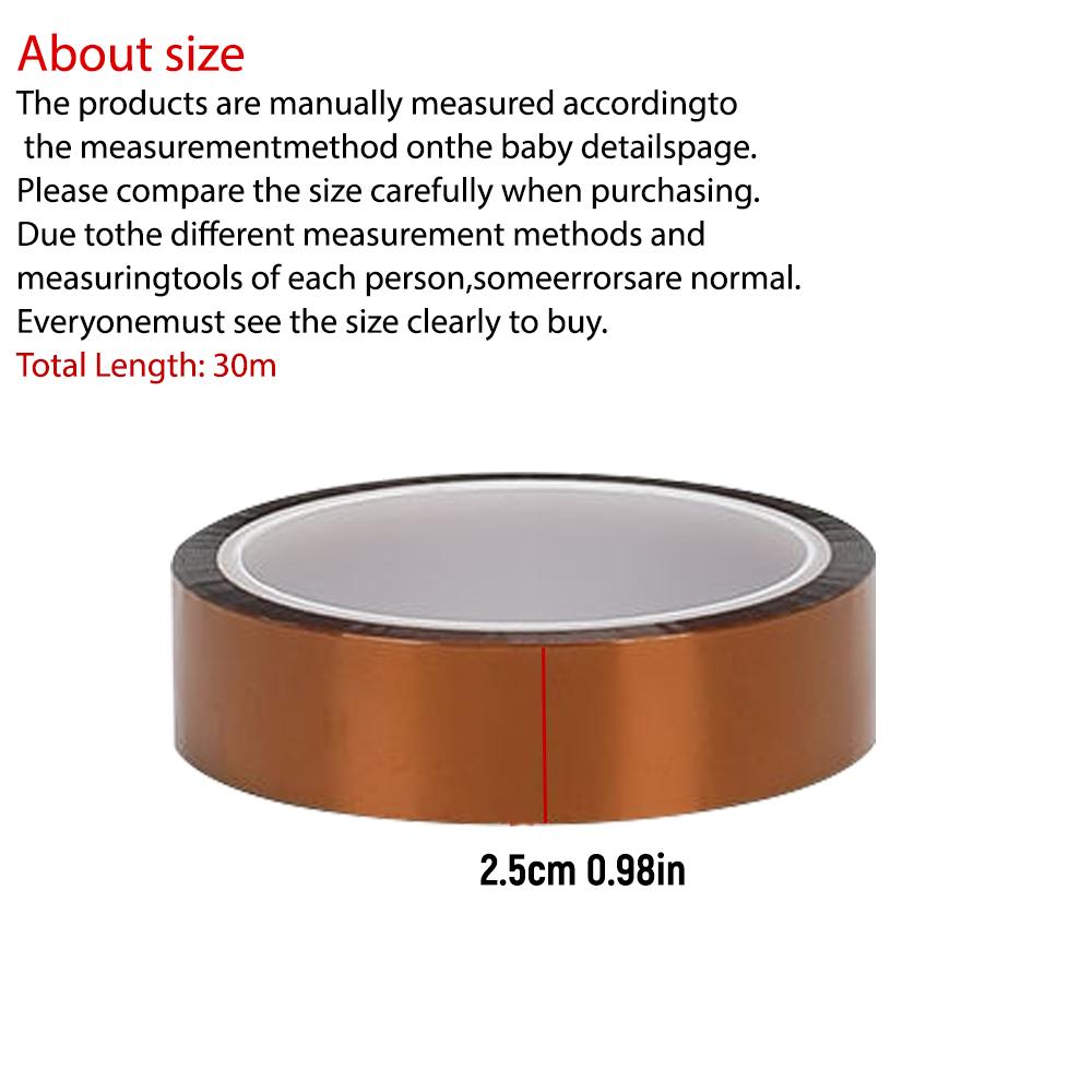 1PC 3mm Long Gold Finger High Temperature Resistant Tape Polyimide Tape Multi Size Pet Anti Static Lithium Battery Insulation Tape