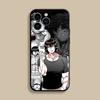 Чехол для телефона K-Kengan A-Ashura для iPhone 17,16,15,14,13,12,Pro,Max,Plus,E,SE4,Air,Mini Черный Мягкий Чехол