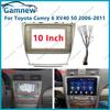 10 Inch Car Frame Fascia Cable Adapter Android Radio Dash Fitting Panel Kit For Toyota Camry 6 XV40 50 2006-2011