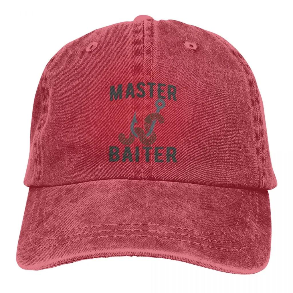 Master Baiter Funny FisherUnisex Classic Baseball Caps Peaked Cap Sun Shade Hats for Unisex Women
