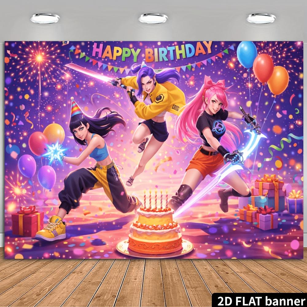 1pc dynamic birthday background banner suitable for birthday celebrations anniversaries family gatherings theme parties