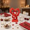 Modern Heart Rose Ornament Romantic Heart Statue Ornament Creative Love Ornament  Valentine’s Gift