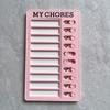 Список дел для рутинного планирования 1 шт. Детская таблица домашних обязанностей с пустой карточкой, Пластиковая доска для контрольного списка со съемным картоном
