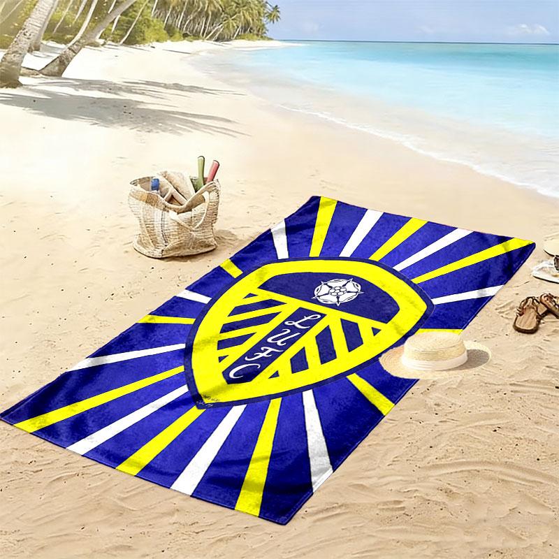 Пляжное полотенце с логотипом LUFC, большое, мягкое, быстросохнущее, для пляжа, кемпинга, плавания