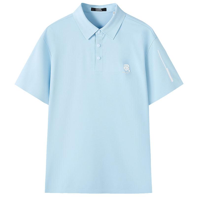 KARL LAGERFELD Polo Shirt Men's Blue M22O2005-
