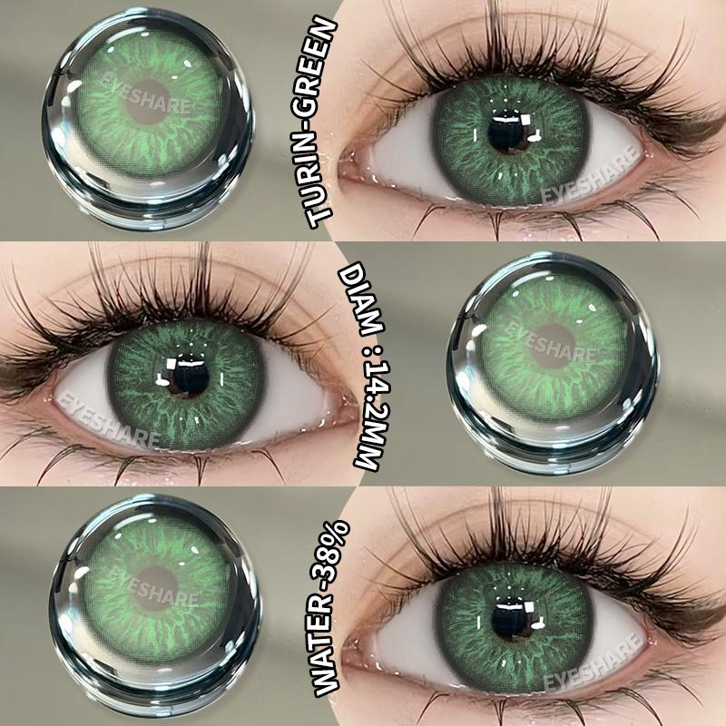 Eyeshare Gray Color Contact Lenses for Eyes Brown Eye Korean Colored Lenses Beautiful Pupil Eye Makeup Colorful Pink Lens 2pcs