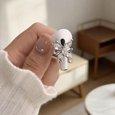 Яркий Сладкий Циркониевый Бабочка Клипса для Наушников Беспроводная Bluetooth Freeclip Наушники Алмазная Пряжка Модный Темперамент Ушная Клипса Ухо