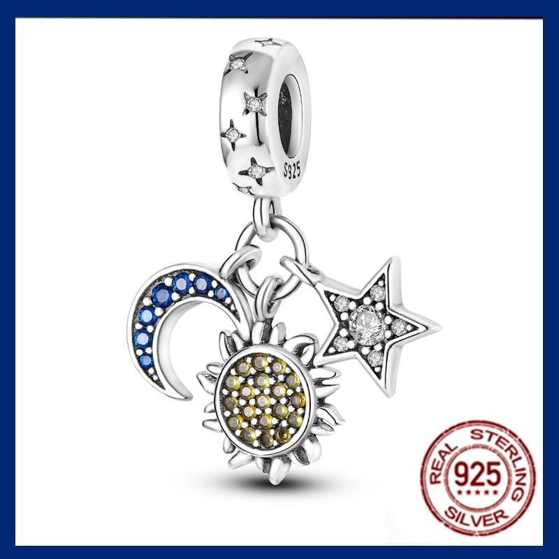 925 Стерлинговое Серебро Красочный Ловец Снов Светящийся Светлячок Подарок Самолет Земля Шармы Подходят Оригинальный Подвеска DIY Изготовление Ювелирных Изделий