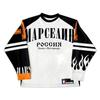 Retro American Letter Print Long Sleeve Hip Hop Crew Neck Jersey