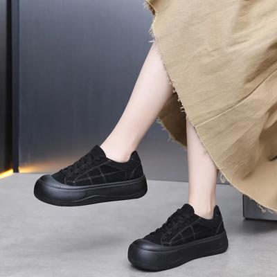 Модная весенне-осенняя обувь с круглым носком для женщин, высококачественная вулканизированная обувь, эстетичный дизайнерский люкс, мода Y2k, корейская женская обувь