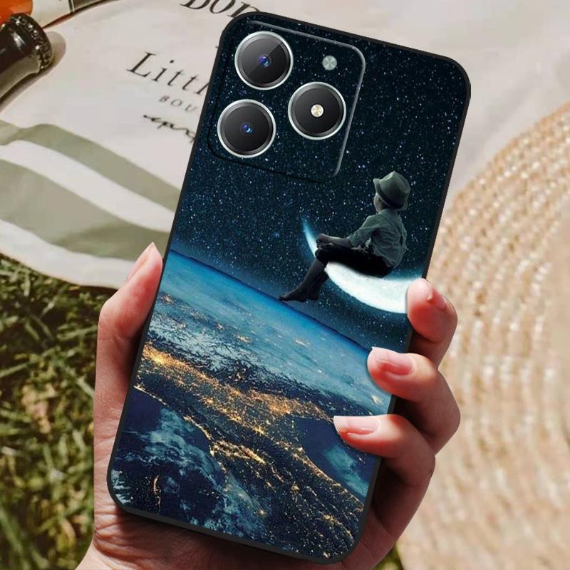 Чехол для Realme C61 Силиконовая задняя крышка Чехол для Realme C63 4G Модные ТПУ чехлы для телефона realme note60 4G Fundas Coque RealmeC61