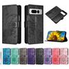 PU Leather Protective Case Emboss Sunflower Folio Magnetic Card Slots Holder Kickstand Wrist Strap Flip Case for Google Pixel 8/7 7A/6 6Pro 6A/5XL 5A