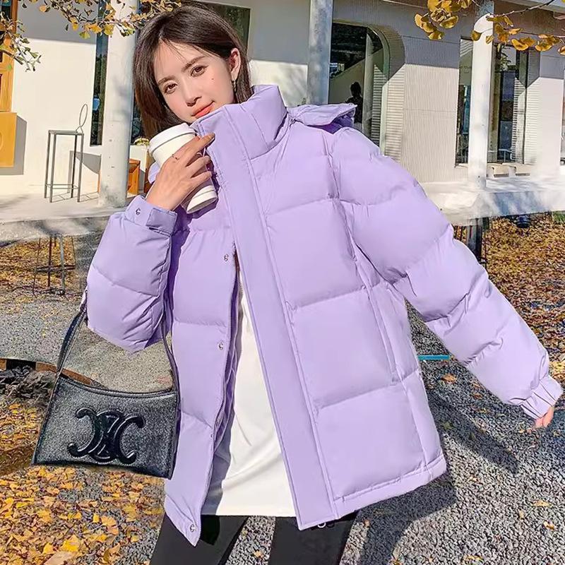 Короткая куртка-пуховик женская зимняя 2024 года, новая утолщенная куртка с капюшоном в студенческом стиле для пары, белая куртка на утином пуху, большой размер