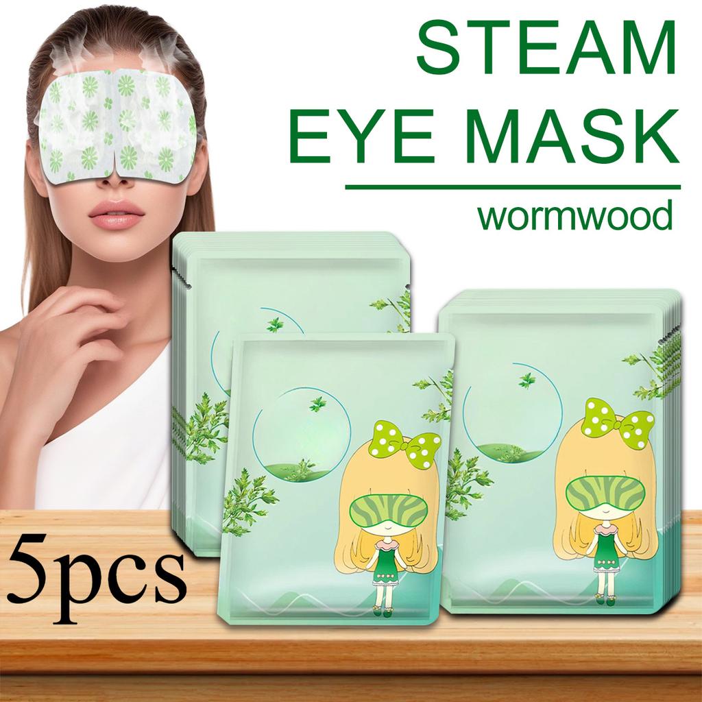 Маска для глаз с паром из полыни, горячая компрессионная маска для глаз для путешествий, отдыха, сна — самонагревающаяся, нежная для глаз, гипоаллергенная