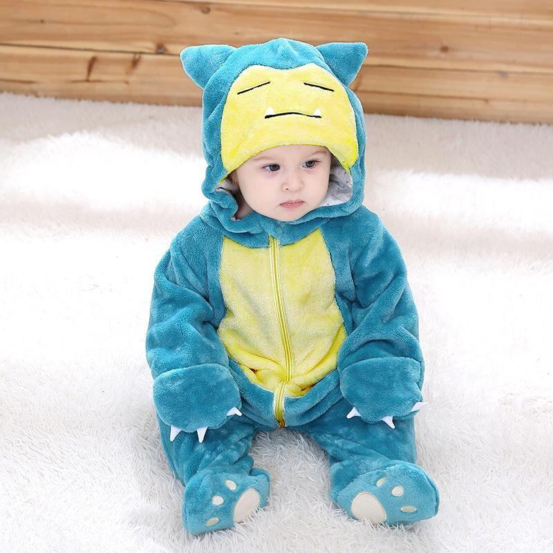 0-3 Years Old Baby Animals Cosplay Kigurumis Kids Onesie Anime Cartoon Cute Sleep Suit Toddler Jumpsuit