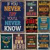 Dream Big Quotes Plaque Metal Tin Signs Wall Decoration Vintage Art Posters Iron Painting for Man Cave Home Cafe Garden Club Bar