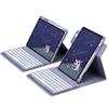 "Вращающийся акриловый чехол для iPad 10-го поколения со слотом для стилуса, 10,2-дюймовая магнитная Bluetooth-клавиатура и кожаная обложка"
