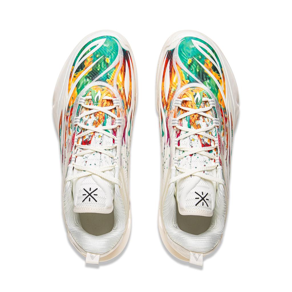 Li Ning Wade 808 5 Ultra V2 Basketball Shoes Men Sneaker Champagne-White ABAV045-2