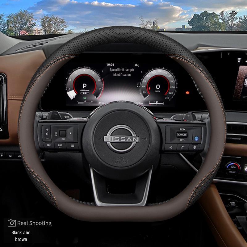 Ультратонкий нескользящий чехол на руль для 2024 Nissan Land Cruiser, улучшение интерьера